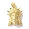 Ion Plating(IP) 304 Stainless Steel Pendants, Statue of Liberty Charm, Golden, 26.5x20x10mm, Hole: 8.5x4.5mm