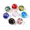 Handmade Gold & Silver Foil Glass Beads, Round, Mixed Color, 10~11mm, Hole: 1~1.4mm
