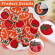 Gorgecraft 28 Stück 2 Stil Tomate & Karotte Vliesstoff Stickerei Aufnäher zum Aufbügeln PATC-GF0001-12-6