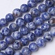 Fili di perle di diaspro macchia blu naturale G-D855-10-8mm-1