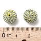 Halb gebohrte tschechische Kristall Strass Pave Disco Ball Perlen RB-A059-H12mm-PP9-238-3