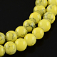 Spray Painted Glass Round Beads Strands X-DGLA-R004-6mm-20-1