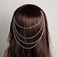 女性のための鉄の長い房チェーンパンクコームヘアアクセサリー  銀色のメッキ  330mm PHAR-JH00028-01-3