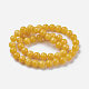 Chapelets de perles en jade jaune naturel G-F622-10-8mm-2