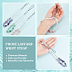 OLYCRAFT 3pcs Pearl Beaded Phone Chain with 3pcs Keyrings Phone Charms Strap Keychain Natural Stone Lanyard String Chains for Phone Case Keychain Accessories HJEW-PH01491-4