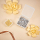 Benecreat 24 paquet carré de contenants de rangement en plastique transparent givré pour perles boîte avec couvercles pour petits - articles CON-BC0004-21A-7
