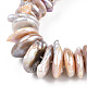 Hebras de perlas keshi de perlas barrocas naturales PEAR-S018-05D-6