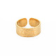 Ионное покрытие (ip) 304 плоское кольцо из нержавеющей стали со словом love открытое манжетное кольцо для женщин RJEW-S405-205G-1