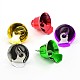 Mixed Shiny Christmas Tree Ornaments Festival Decorations Iron Bell Pendants IFIN-M007-25mm-M-1