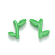 樹脂カボション  ネイルアートの装飾の付属品  枝や葉  春の緑  9x10.5x3mm X-MRMJ-R063-04-2