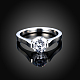 素晴らしいデザインのチタン鋼キュービックジルコニア婚約指輪  ステンレス鋼色  サイズ8  18.1mm RJEW-BB15757-3