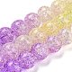 Spray Painted Crackle Glass Beads Strands DGLA-C002-10mm-07-3