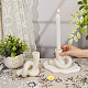 SUPERFINDINGS 2Pcs 2 Styles Ceramic Candle Holder AJEW-FH0004-10-4