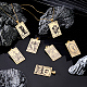 DICOSMETIC 22Pcs Tarot Card Pendant Necklace Stainless Steel Engraved Tarot Pattern Charms Vintage Golden Rectangle Divination Future Pendant with Clasp for Jewelry Making DIY Crafts STAS-DC0009-60-5