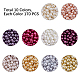 Pandahall 1700 unids / caja 10 colores 4 mm cuentas de perlas de vidrio redondas teñidas ambientales lote surtido para la fabricación de joyas HY-PH0013-16-4mm-9
