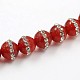 Dyed Natural Agate Grade A Rhinestone Round Bead Strands G-E250-27G-2