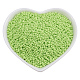 オーナランドガラスシードビーズ  グレードA  焼き付け塗料  不透明色  ラウンド  芝生の緑  2x1.5mm  穴：0.7mm  約11200個/袋 SEED-OL0001-04-04-2