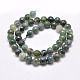 Natural Moss Agate Beads Strands G-F350-8mm-2