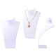 Organic Glass Necklace & Earring Standing Bust Displays NDIS-E006-2A-1