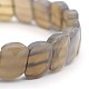Gris agate pierres précieuses perles bracelets extensibles naturelles BJEW-J122-09-2