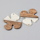 Ciondoli in resina opaca e legno di noce RESI-S389-052A-C04-2