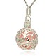 Silver Color Plated Brass Hollow Round Cage Pendants KK-J240-01S-2