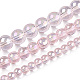 Chapelets de perles en verre transparent électrolytique GLAA-T032-T6mm-AB10-4