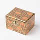 Boîtes cadeaux en bois rectangle chinoiserie emballage cadeau OBOX-F002-18C-02-1