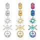Bijoux pandahall 30pcs 15 style 304 pendentifs en acier inoxydable STAS-PJ0001-36-1