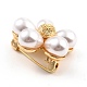 Broches de perlas de imitación de resina de aleación JEWB-O009-13-3