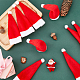 Set di posate di stoffa cappello natalizio borse AJEW-WH0401-44-4
