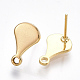 Brass Stud Earring Findings KK-T038-291G-1