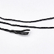 ポリエステル糸  カスタム織りジュエリー作りのために  ブラック  1mm  約230m /ロール NWIR-K023-1mm-14-2