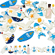 Olycraft 20 piezas 10 estilos océano tema cabujones de resina opaca RESI-OC0001-41-1