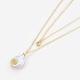 Collane a strati di perle naturali barocche con perle keshi NJEW-JN02255-03-2