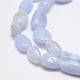 Chapelets de perles en agate avec dentelle bleue naturelle G-F521-27-3