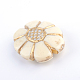 Flower Plating Acrylic Beads PACR-Q102-36A-1