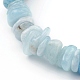 Puces perles d'aigue-marine naturelles bracelets extensibles BJEW-JB05989-2