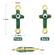 50Pcs Brass Enamel Connector Charms KK-CJ0001-82-2