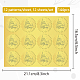 CRASPIRE 144Pcs Birthday Gold Foil Embossed Stickers 2 Inch Cake Certificate Embossed Sealing Decal Round Label Self Adhesive Decal for Envelopes Wedding Valentine's Day Awards Gift Packaging DIY-WH0451-023-2