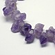 Raw Rough Natural Nuggets Amethyst Beads Strands G-F159-01-2