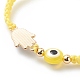 Bracelets de perles tressés en fil de nylon réglable BJEW-JB08741-02-5