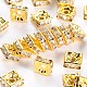 Brass Rhinestone Spacer Beads RSB072-01G-1