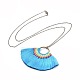 (vente de bijoux pour fêtes d'usine) colliers avec pendentif en fil de soie glacée NJEW-JN02520-M-2