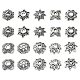 200 Stück 10 Arten tibetische Perlenkappen aus Legierung TIBE-CJ0001-22-1