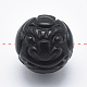 Carved Round Natural Obsidian Beads G-P360-01-16mm-2
