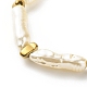 Abs 模造真珠 & 合成ヘマタイト ビーズ ブレスレット ネックレス  女性のためのジュエリーセット  ゴールド  7-1/2インチ（19cm）  15.98インチ（40.6cm） SJEW-JS01240-7