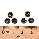 Messing Strass Zwischen perlen&nbsp;X-RB-A014-L6mm-01AB-NF-2