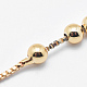 Messing Perlenkette Halskette machen X-NJEW-F151-01G-3