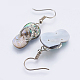 Natural Paua Shell/Abalone Shell Dangle Earrings EJEW-F147-G04-2